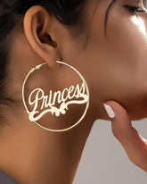 Golden Princess Hoop Earrings