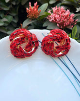 Bling Blogger Red Knot Statement Studs