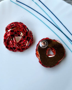 Bling Blogger Red Knot Statement Studs