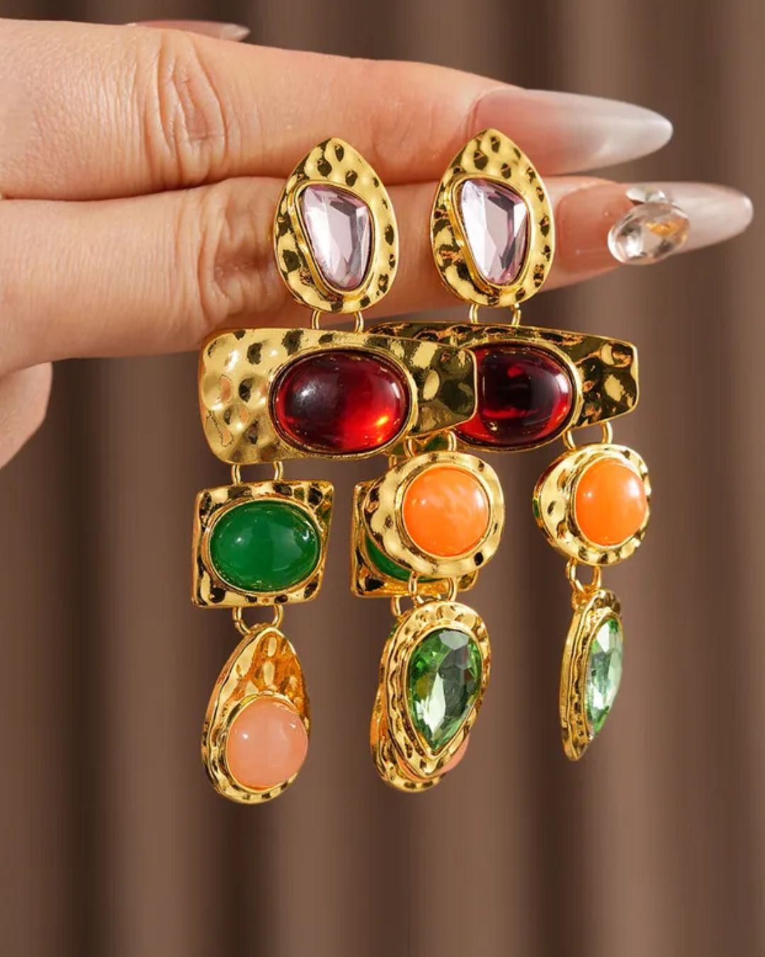 Multi Structured Statement Earrings