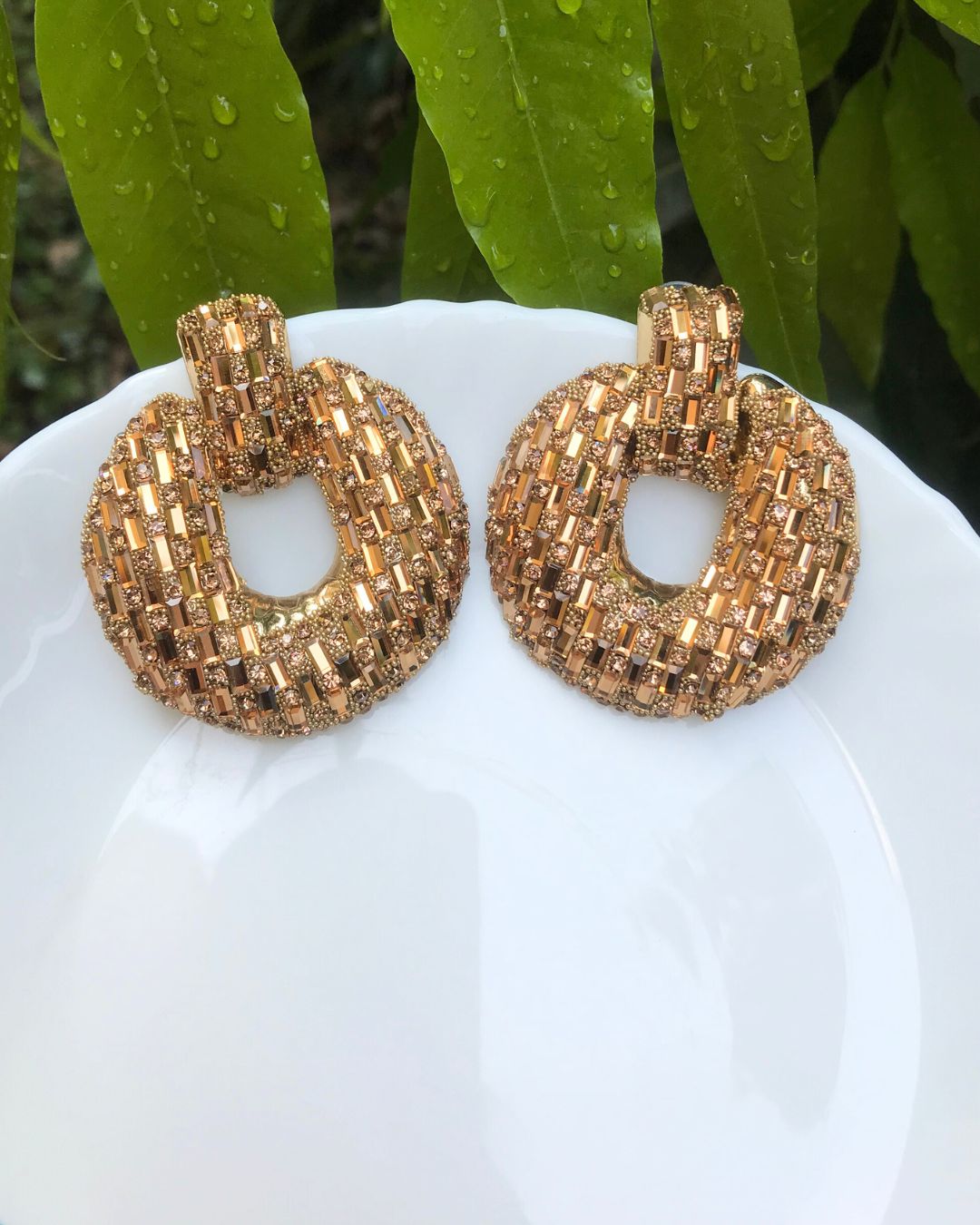 Bling Blogger Golden Statement Earrings