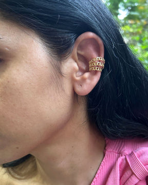 Triple Chain Golden Ear Cuff