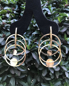 Golden Rings Drop Earrings