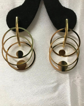 Golden Rings Drop Earrings