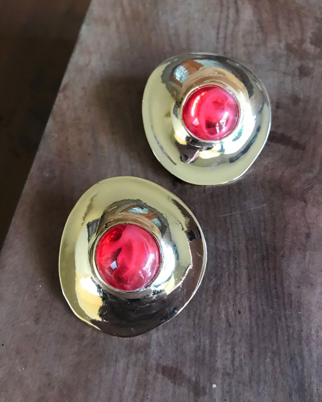 Red Chic Designer Stud Earrings