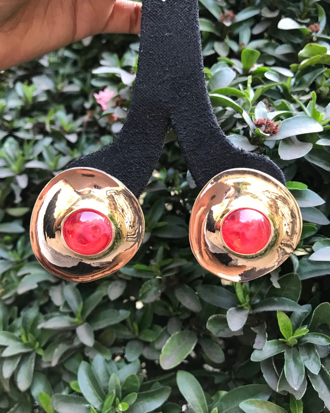Red Chic Designer Stud Earrings