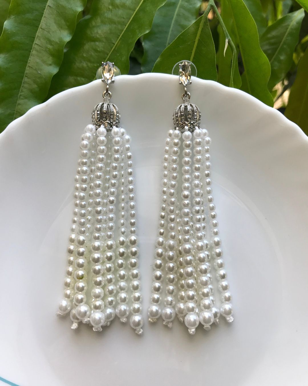 Pearl Tassels Drop Earrings