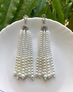 Pearl Tassels Drop Earrings