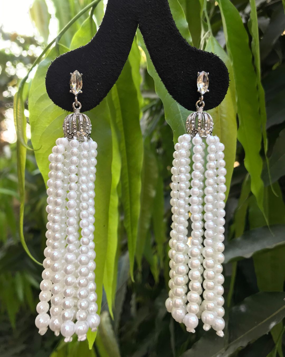Pearl Tassels Drop Earrings