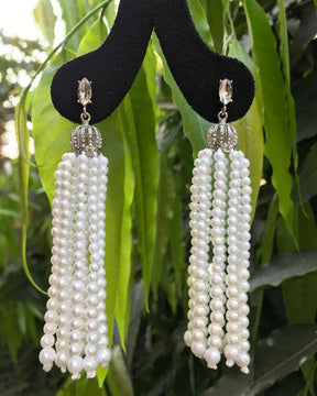 Pearl Tassels Drop Earrings