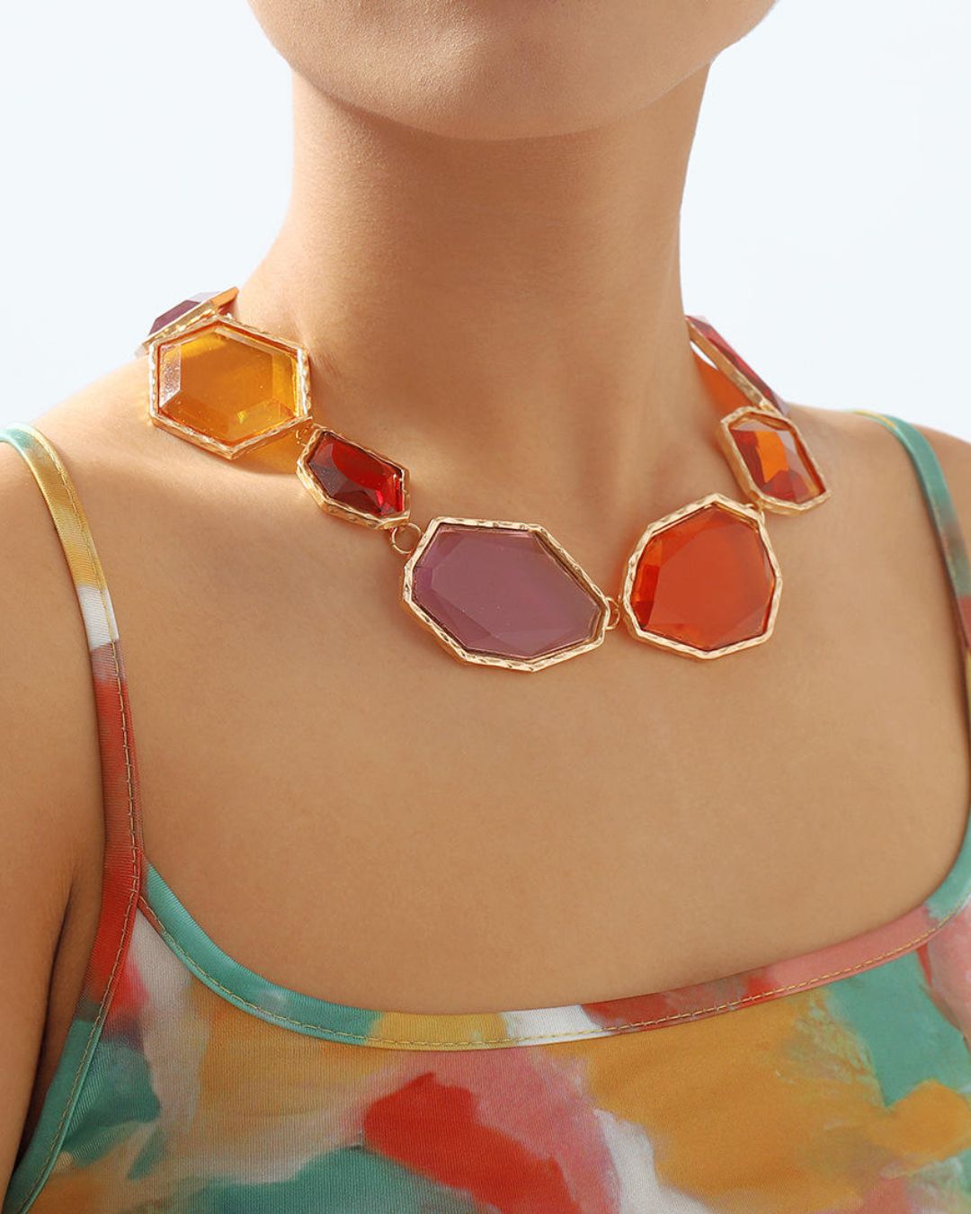 Maya Multicolor Statement Necklace