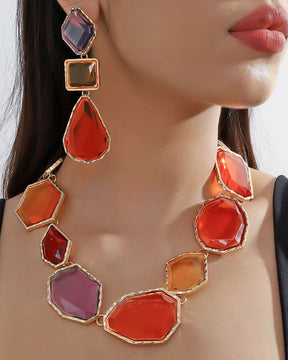 Maya Multicolor Statement Necklace