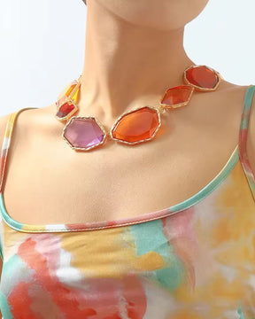 Maya Multicolor Statement Necklace