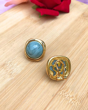 Turquoise Resin Stud Earrings
