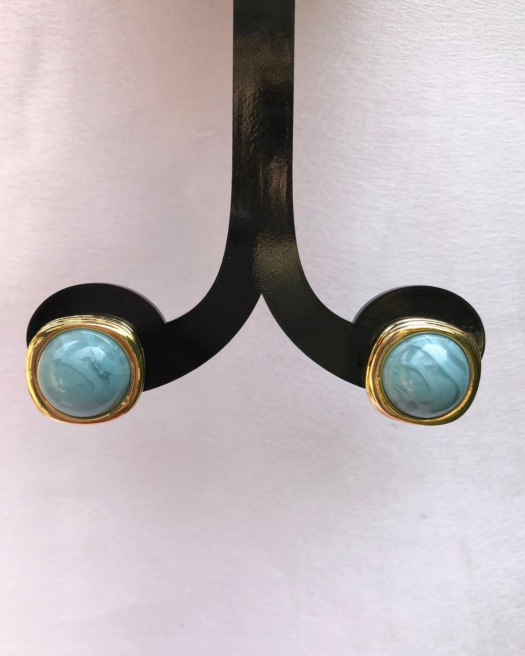 Turquoise Resin Stud Earrings