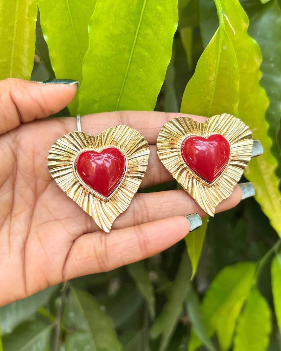 Love Heart Stud Earrings