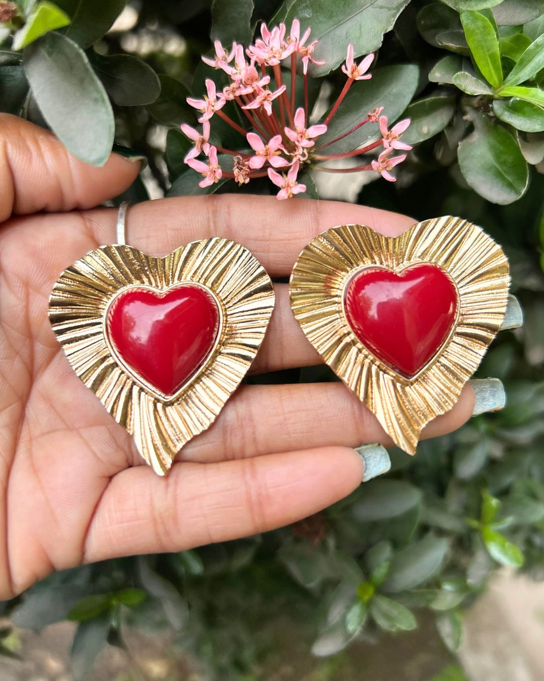 Love Heart Stud Earrings