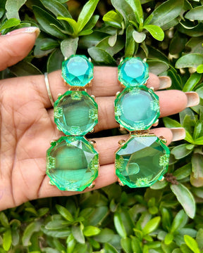 Mais Turquoise Statement Earrings