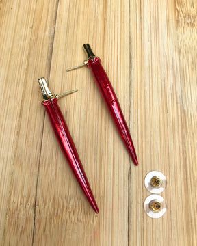 Red Mirchi Drop Earrings