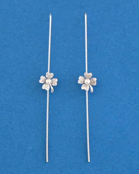 Silver Pearl Flower Unisex Ear Cuff
