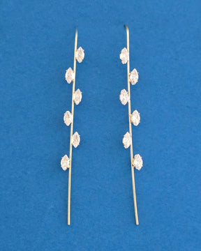 Golden Crystal Zig Zag Unisex Ear Cuff (Pack of 2)