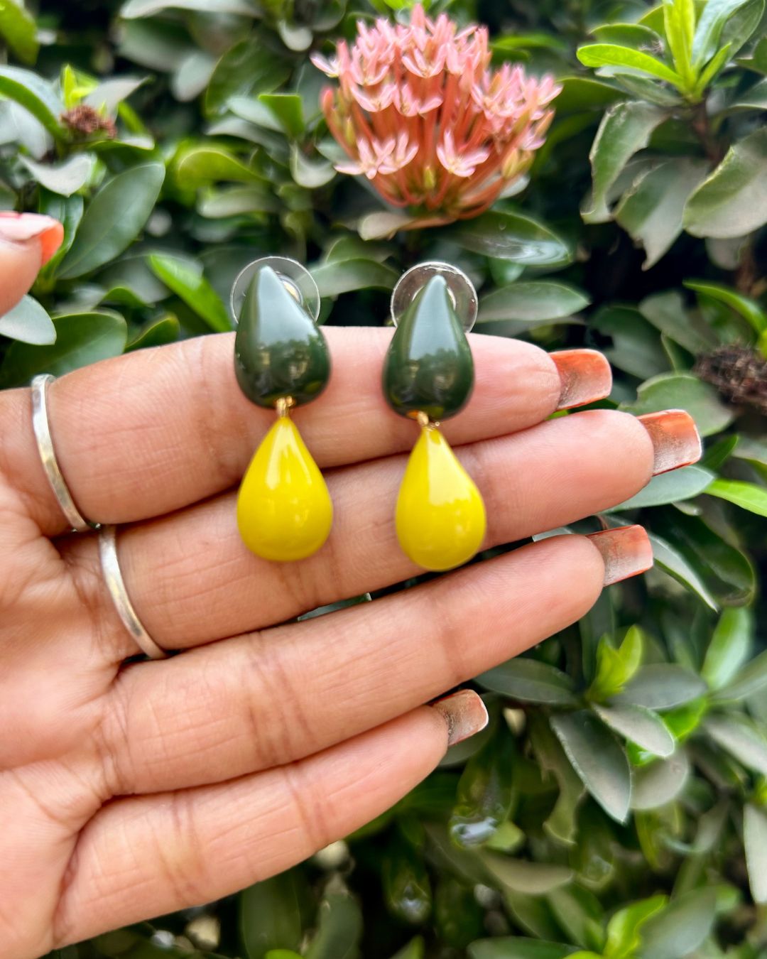 Green Mist Teardrop Earrings