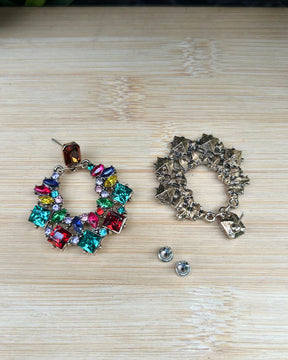 Multi Sparkle Drop Earrings