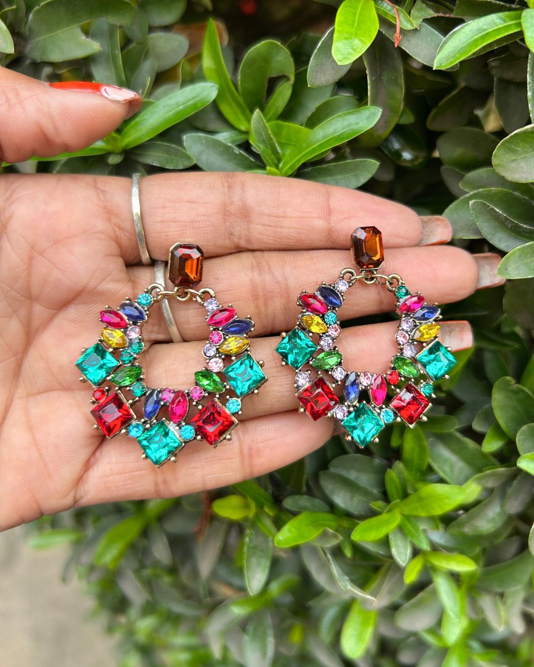 Multi Sparkle Drop Earrings