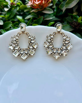 Silver Sparkle Drop Earrings