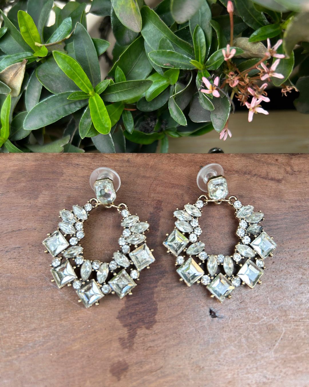 Silver Sparkle Drop Earrings