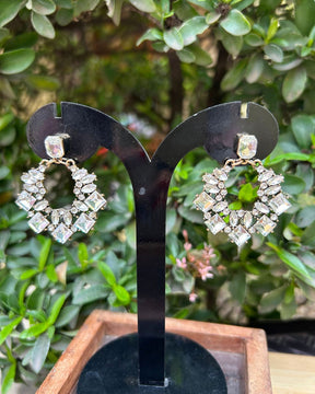 Silver Sparkle Drop Earrings