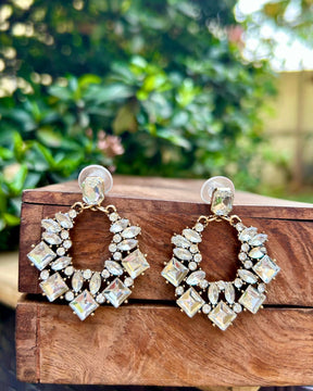 Silver Sparkle Drop Earrings