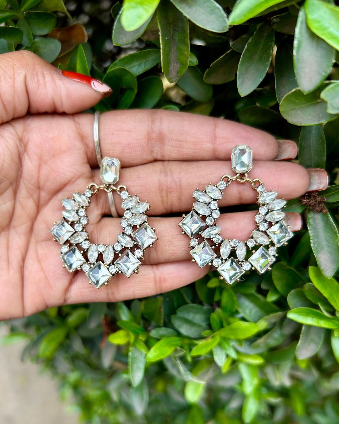 Silver Sparkle Drop Earrings