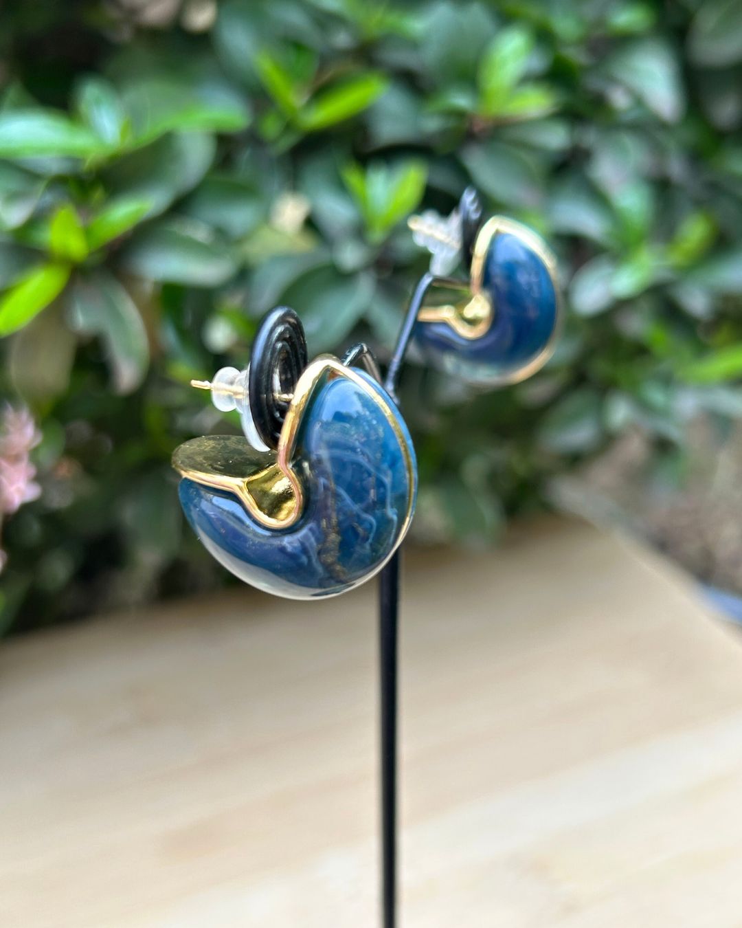 Blue Moon Hoop Earrings