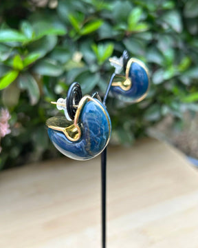 Blue Moon Hoop Earrings