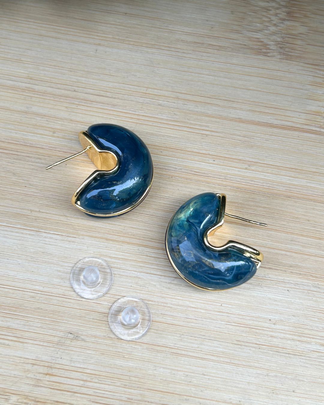 Blue Moon Hoop Earrings