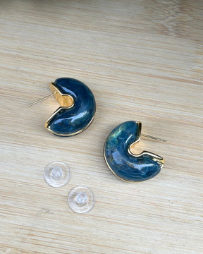 Blue Moon Hoop Earrings