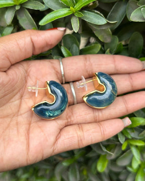 Blue Moon Hoop Earrings