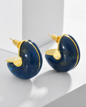 Blue Moon Hoop Earrings