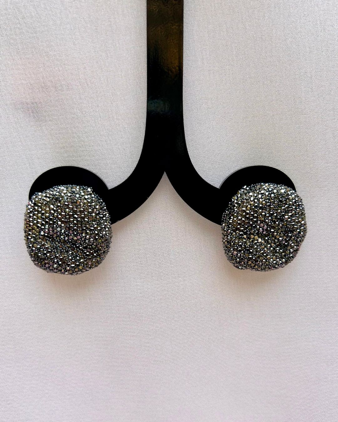 Bling Blogger Rhodium Stud Earrings - Small