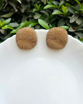Bling Blogger Golden Stud Earrings - Small