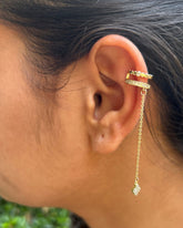 Golden Charm Chain Unisex Ear Cuff