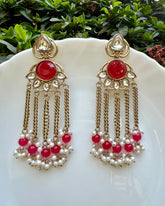 Noorza Pink Pearl Kashmiri Earrings