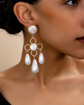 Bohemian Four-leaf Clover Drop Earrings