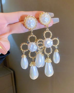 Bohemian Four-leaf Clover Drop Earrings