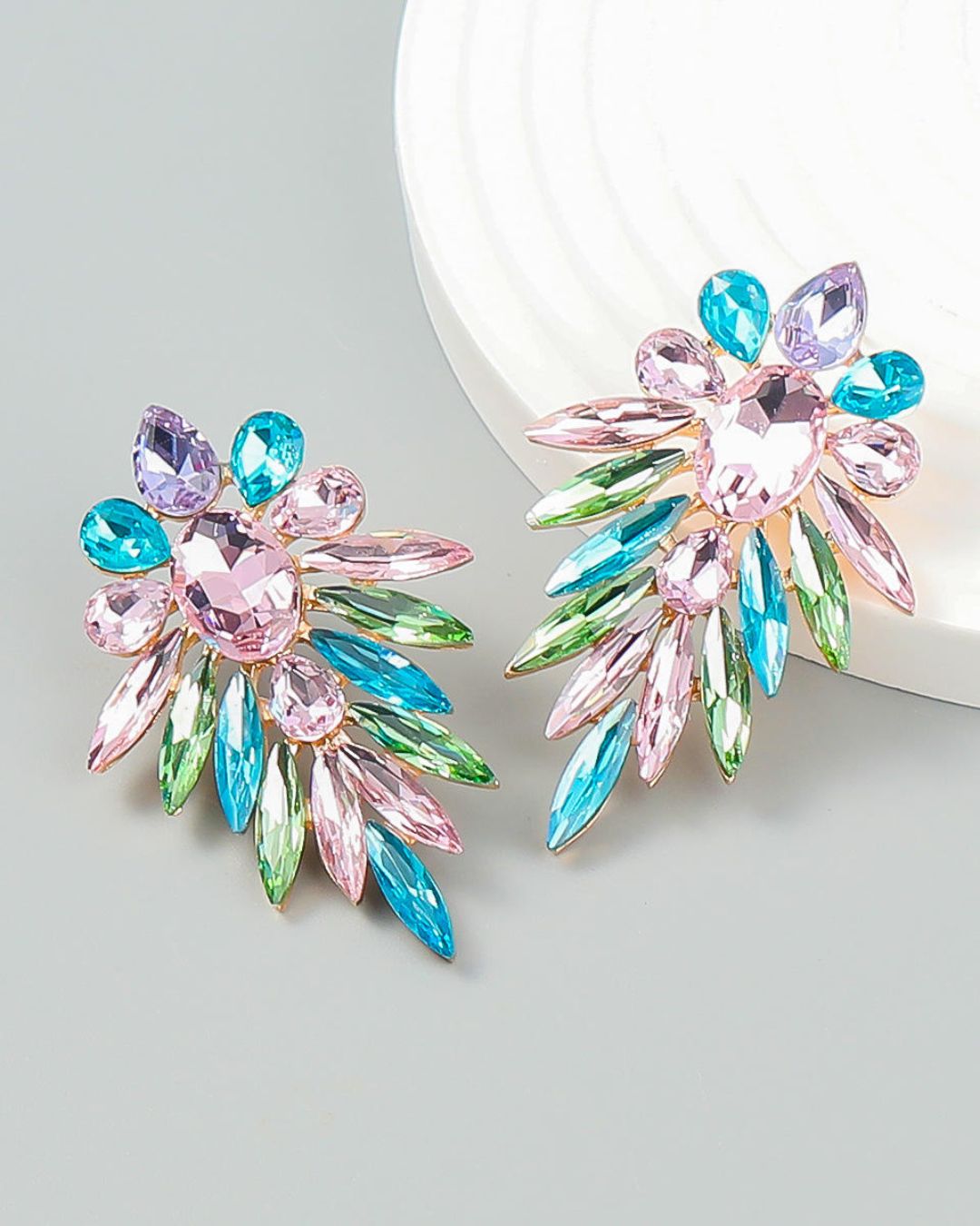 Pastel Chunky Statement Drop Earrings