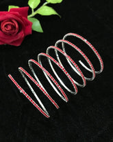 Statement Red Spiral Bracelet
