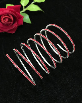 Statement Red Spiral Bracelet