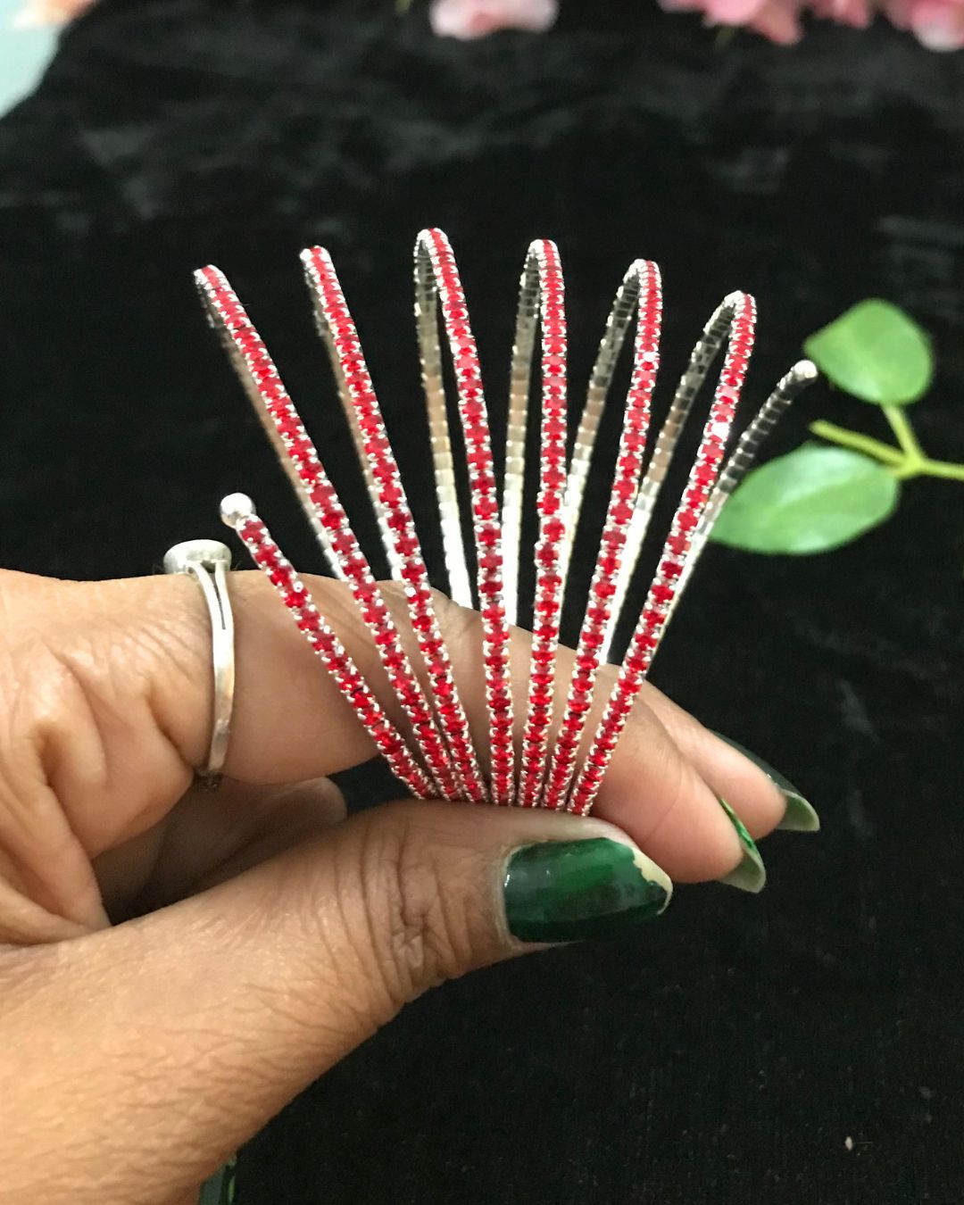 Statement Red Spiral Bracelet