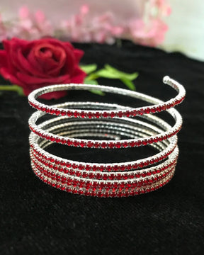 Statement Red Spiral Bracelet